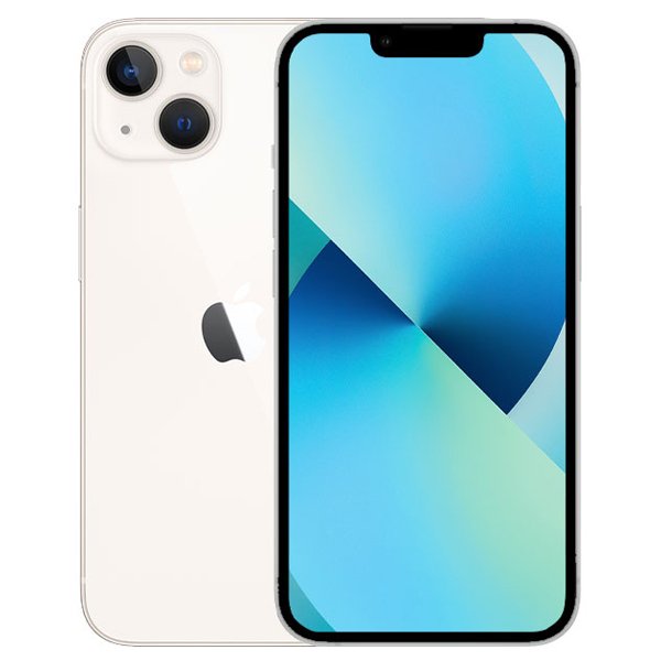 iPhone 13 white front and back picture