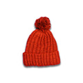 Red Cozy Lined Pom Pom Beanie – Warm Winter Knit Hat