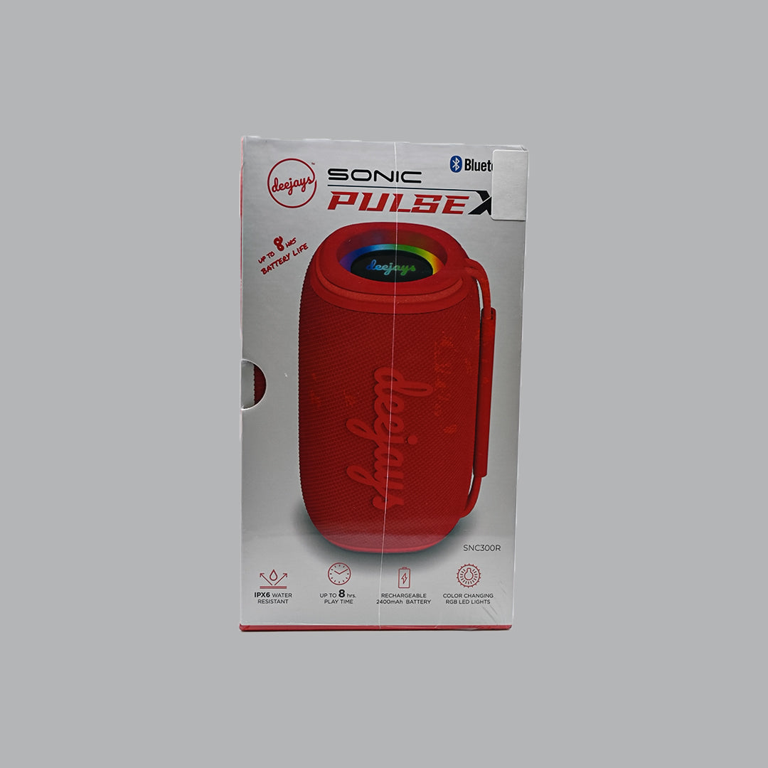 Deejays Sonic Pulse X SNC300R red speaker front specifications