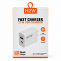 H2’N 25W charger packaging front on white background