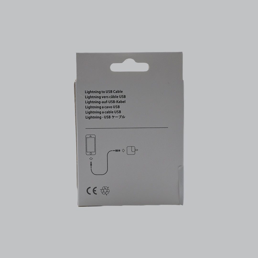 H2W USB-A to Lightning cable packaging back
