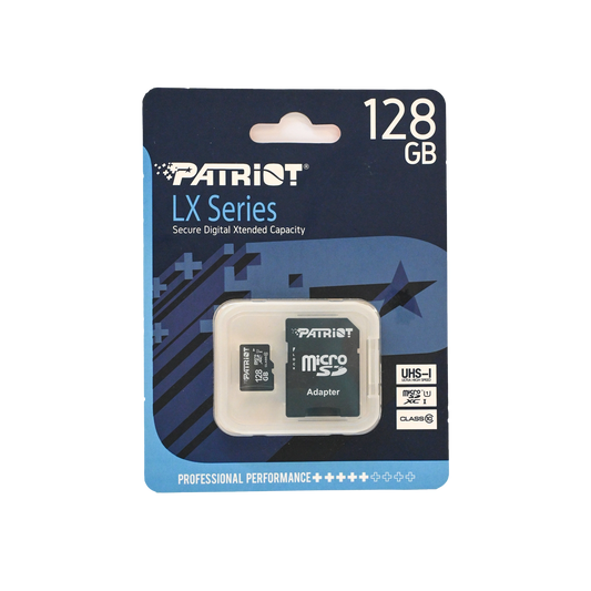 Patriot LX Series 128GB microSDXC Memory Card with SD Adapter