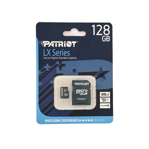 Patriot LX Series 128GB microSDXC Memory Card with SD Adapter