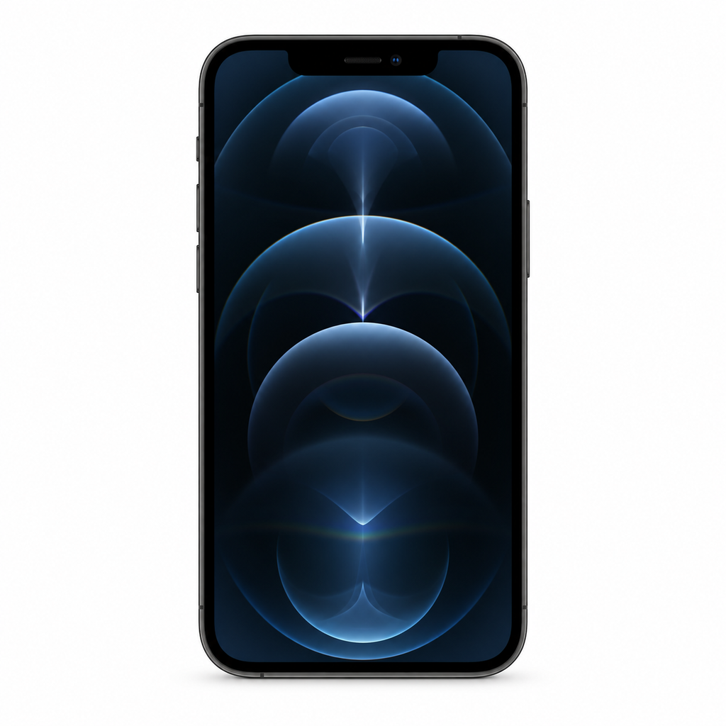 Apple iPhone 12 Pro front view — representative Graphite model illustration