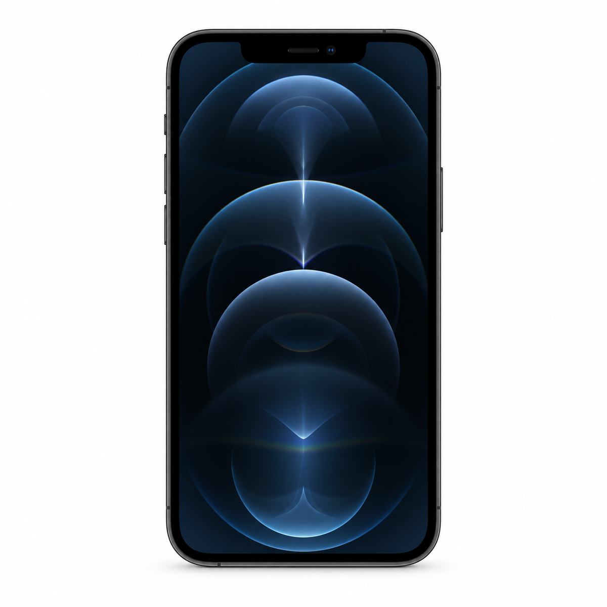 Apple iPhone 12 Pro front view — representative Graphite model illustration