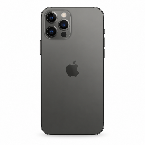 Apple iPhone 12 Pro rear view — representative Graphite model illustration