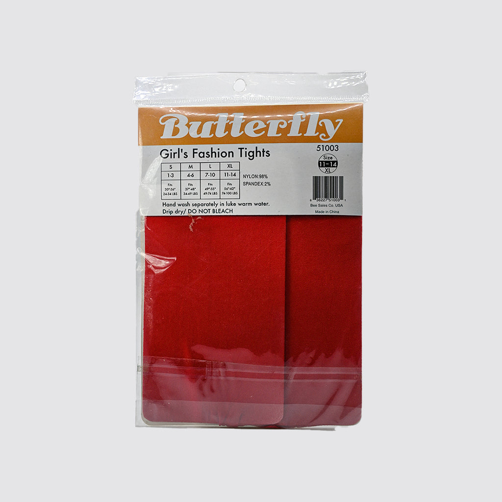 Butterfly tights fabric and size details