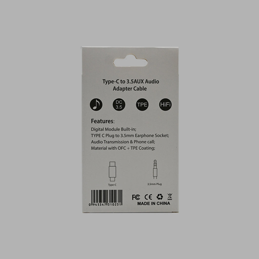 H2W USB-C to 3.5mm AUX Audio Adapter Cable – HiFi Headphone Adapter