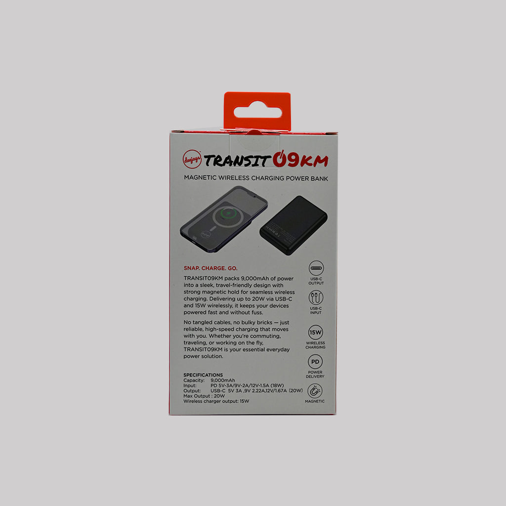 Deejays Transit09KM 9,000mAh Magnetic Wireless Power Bank – 15W Fast Charging