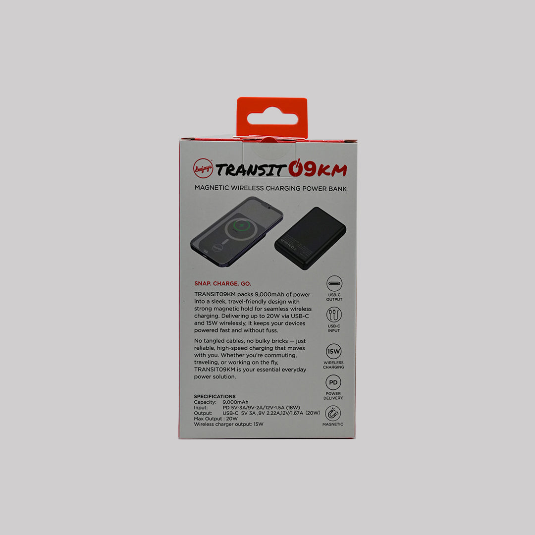 Deejays Transit09KM 9,000mAh Magnetic Wireless Power Bank – 15W Fast Charging