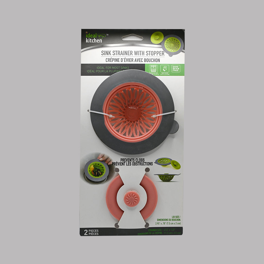 Ideal Kitchen Sink Strainer with Stopper – 2 Piece