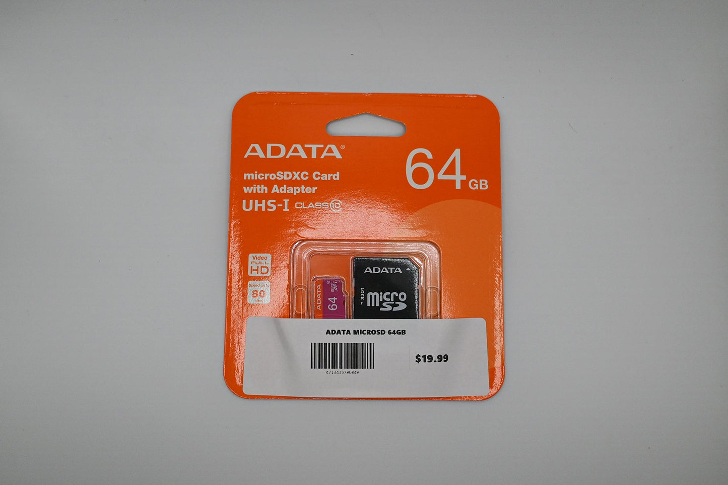 ADATA 64GB microSDXC Memory Card with SD Adapter – UHS-I Class 10