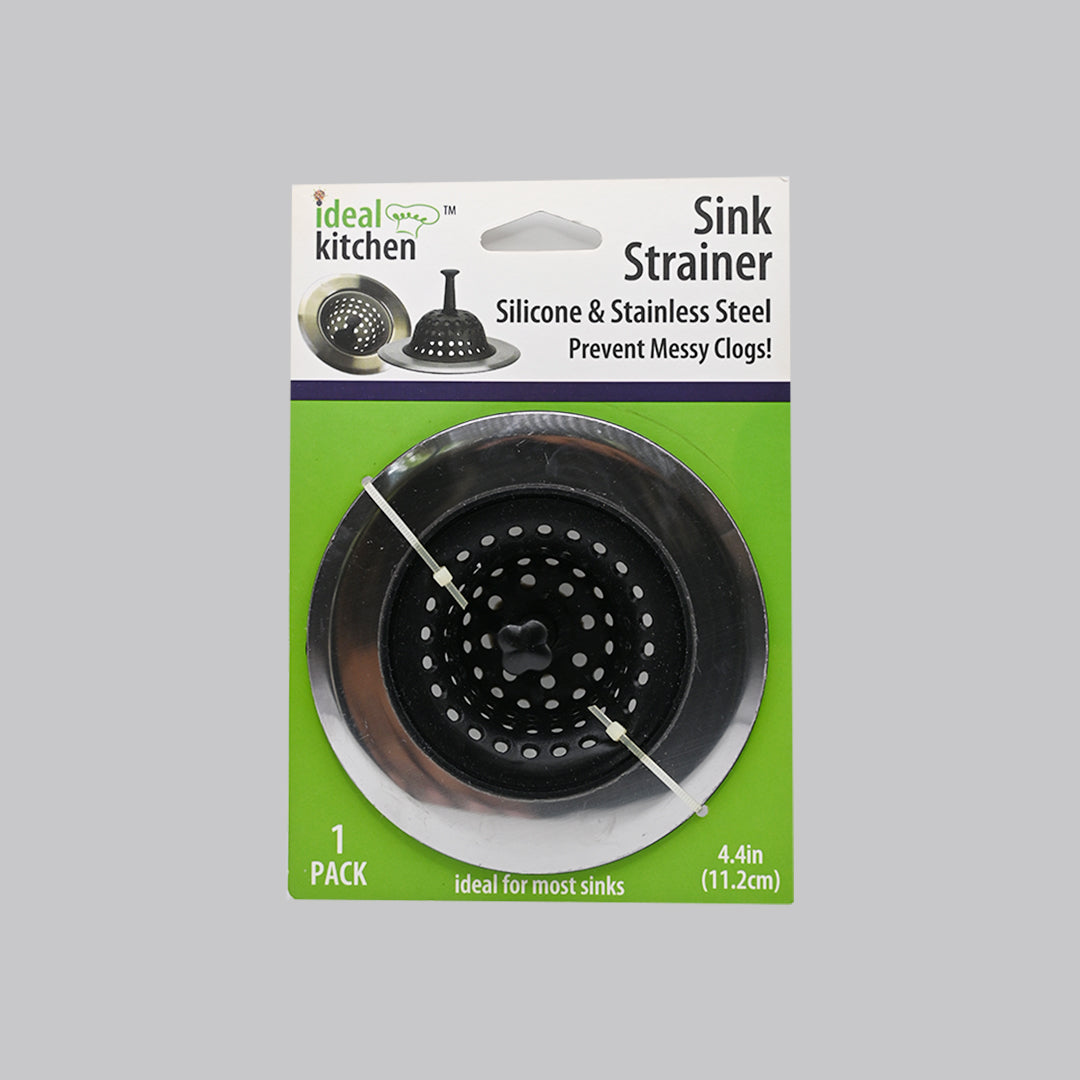 Ideal Kitchen Sink Strainer – Silicone & Stainless Steel, 4.4"