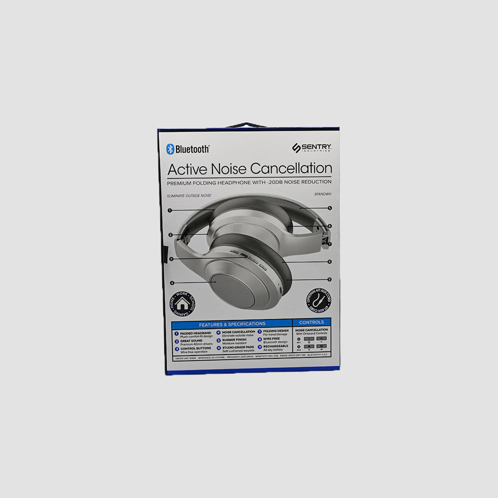 Sentry Active Noise-Canceling Bluetooth Folding Headphones