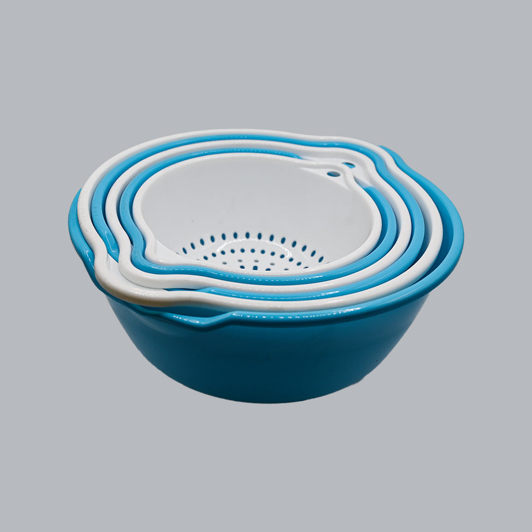6-Piece Colander & Mixing Bowl Set – Nesting Kitchen Prep Bowls