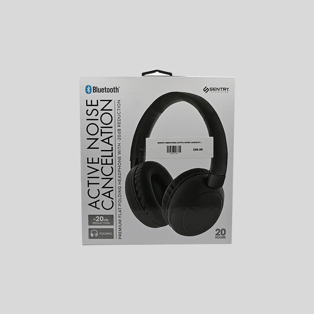 Sentry BTA2000 black ANC headphones front packaging