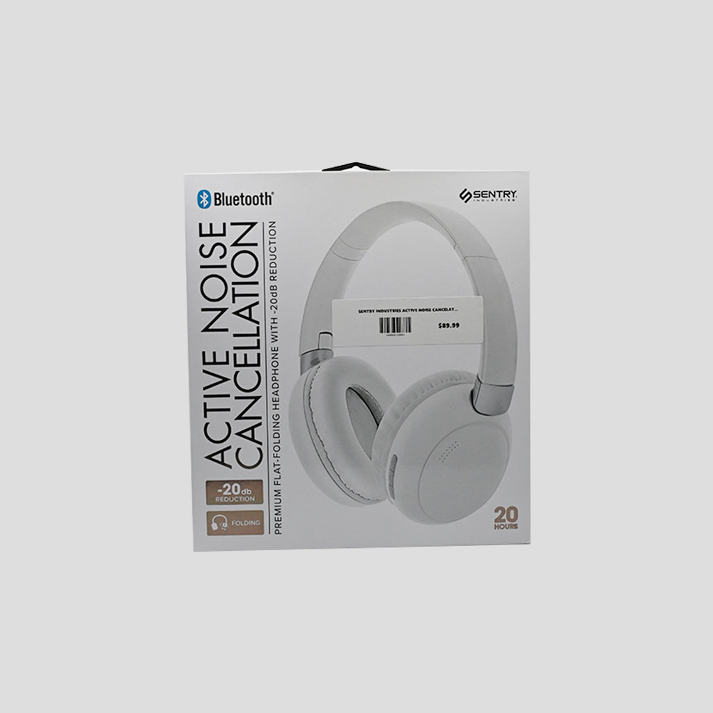 Sentry BTA2000 white ANC headphones front packaging