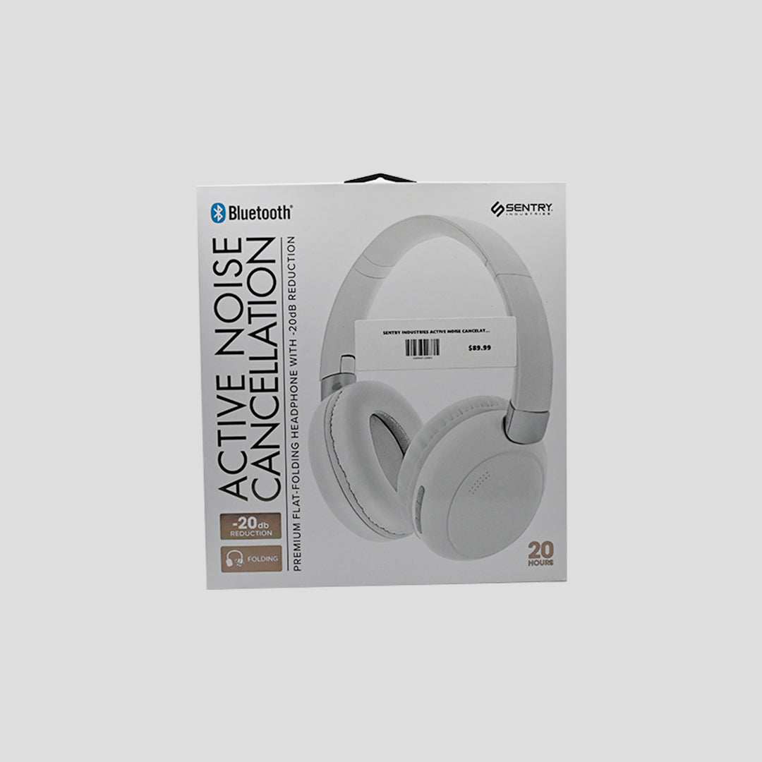 Sentry BTA2000 white ANC headphones front packaging