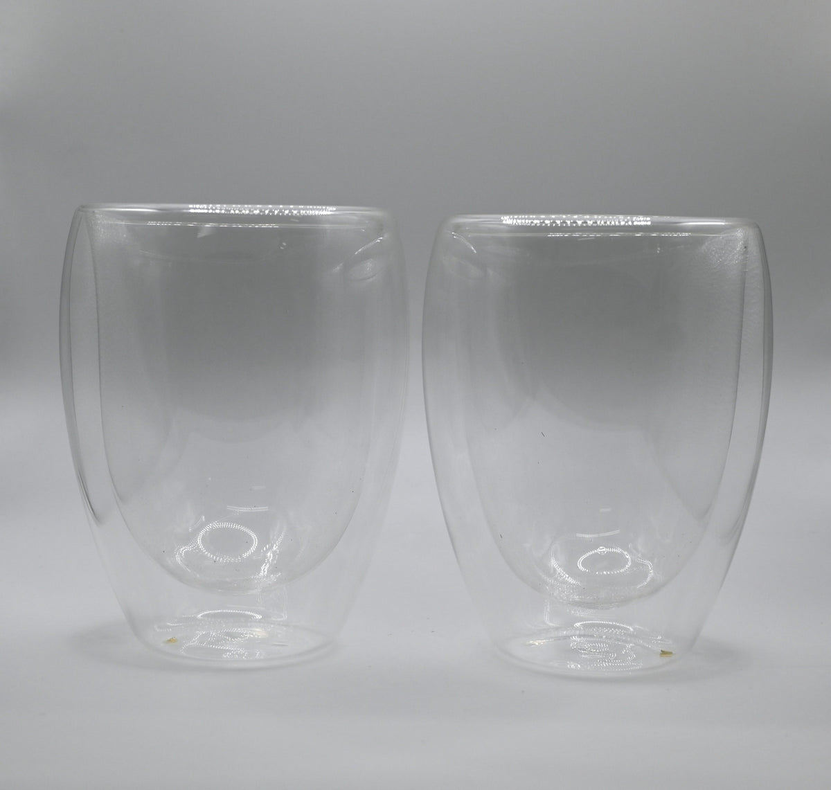 Splash double-wall glass cups 350 mL set of two — actual cups