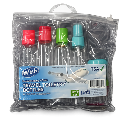 TSA Approved Travel Toiletry Bottles Set (7-Piece)