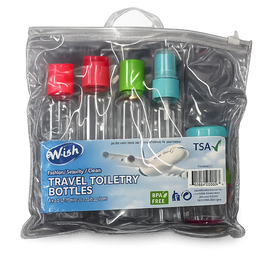 TSA Approved Travel Toiletry Bottles Set (7-Piece)