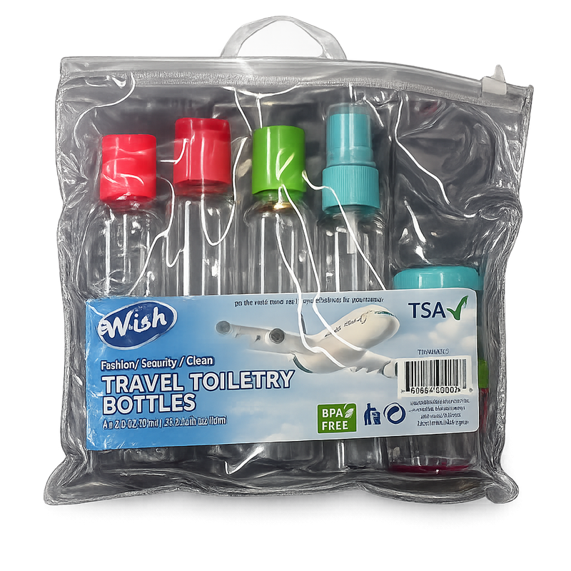 TSA Approved Travel Toiletry Bottles Set (7-Piece)