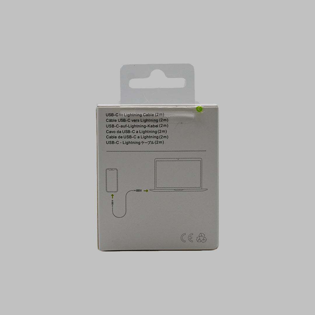 USB-C to Lightning 2-meter cable packaging back