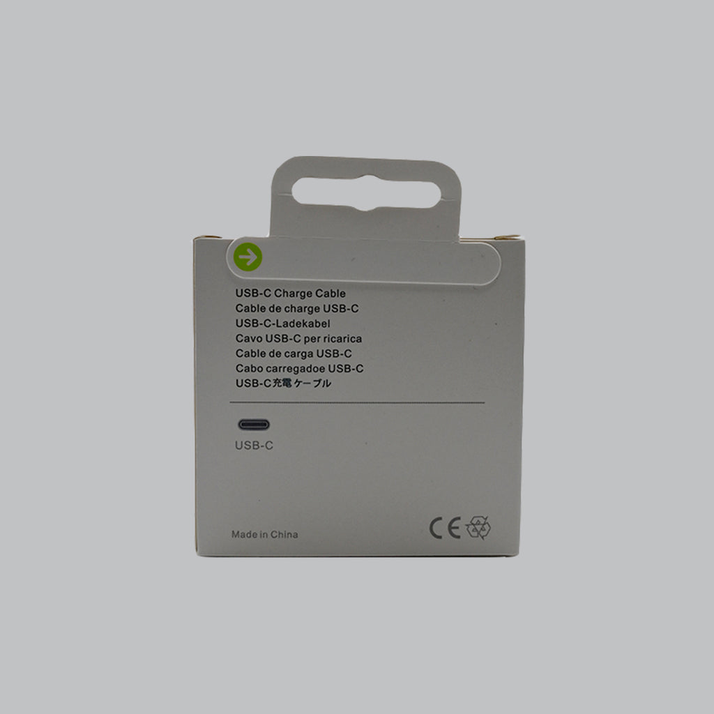 USB-C charging cable packaging back