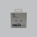 White USB-C to USB-C charge cable front packaging